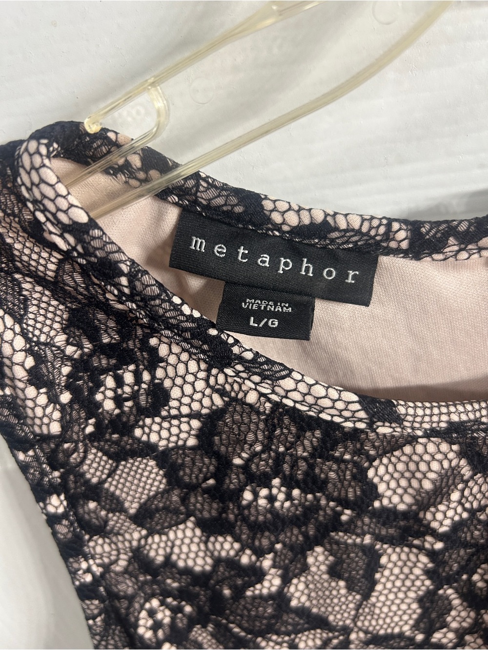Metaphor Black Lace Dress with Cream Lining - Picture 2 of 3